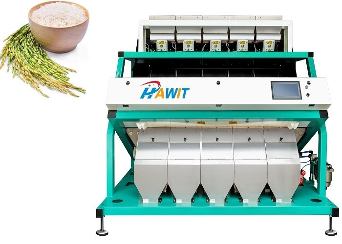 Machine échaudée de trieuse de couleur de riz de grain